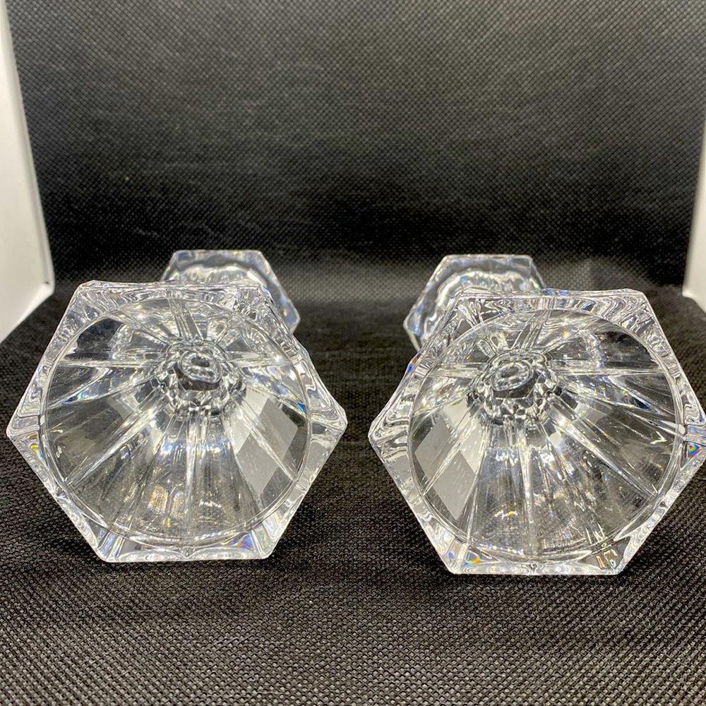 Pair of Mikasa Crystal Candle Sticks, never used. - Picture 5 of 5